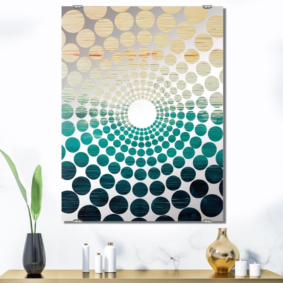Designart "Minimalistic Beach Essence III" Abstract Minimalism Oversized Wall Mirror - Modern Abstract Office Mirror Wall Decor - Multiple Color Options