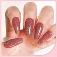 thumbnail image 4 of Gellen Glitter Gel Nail Polish, 18ml Pale Red Gel Polish No Wipe Soak off Long Lasting Glossy UV Gel for Salon Manicure Nail Art, Gifts for Women Girls, 4 of 8
