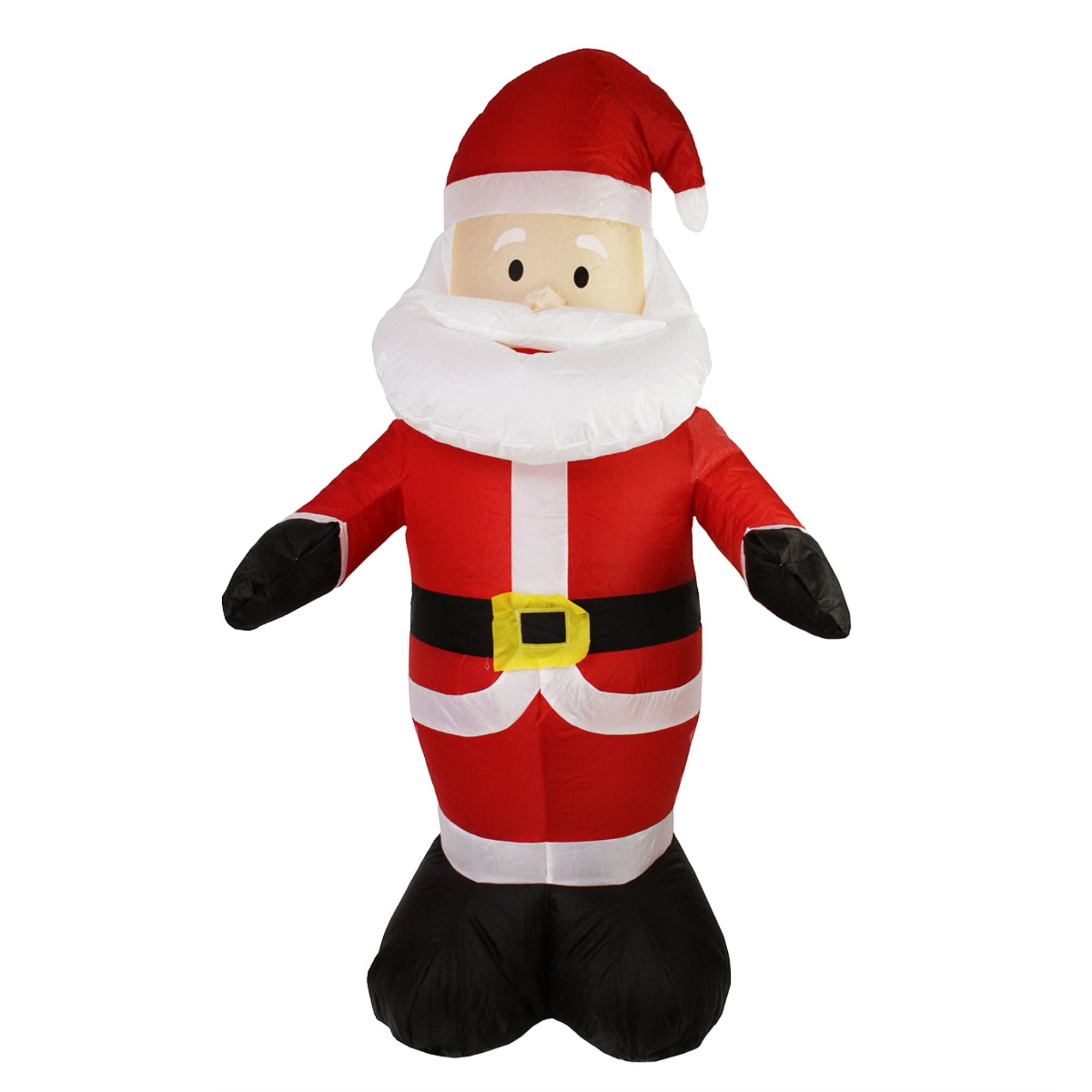 48" Red and White Inflatable Santa Claus LED Lighted Christmas Outdoor
