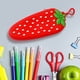 thumbnail image 5 of Estuche para lápices, bolsa de almacenamiento portátil, color liso, diseño de verduras, plegable, ligero, tela duradera, para dormitorio, oficina, habitación, alta capacidad, bolsillos, 5 of 8