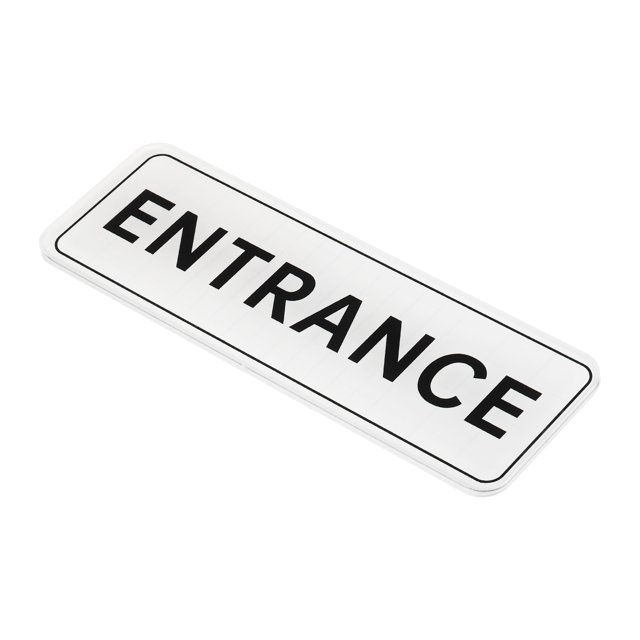 Unique Bargains 9'x3' ENTRANCE Sign Acrylic Self Adhesive Door Sticker Wall Sign White