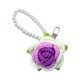 thumbnail image 2 of Llavero con forma de rosa, llavero con flor, regalo para mamá, romántico, elegante, colgante, único, tejido a mano, llavero para cumpleaños y aniversa Púrpura degradado, 2 of 8