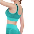 thumbnail image 2 of AUNVITO Women's Seamless Supportive Sports Bra and Yoga Shorts Set Racerback Tank Top with High-Waist Design for Fitness Running Workout Casual Sporty Style, 2 of 4