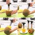 thumbnail image 4 of Cortador de piña, cortador de piña, pelador para descorazonar y cortar anillos para el hogar y la cocina (negro) oso de fresa Hogar, 4 of 4