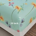 thumbnail image 3 of Floral Printed Sheet Set King Soft Microfiber Botanical Bed Sheets Extra Deep Pocket Pieces, 3 of 7