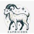 thumbnail image 5 of Capricorn Zodiac Sign Adult White Crew Neck Long Sleeve Tee-Medium, 5 of 6