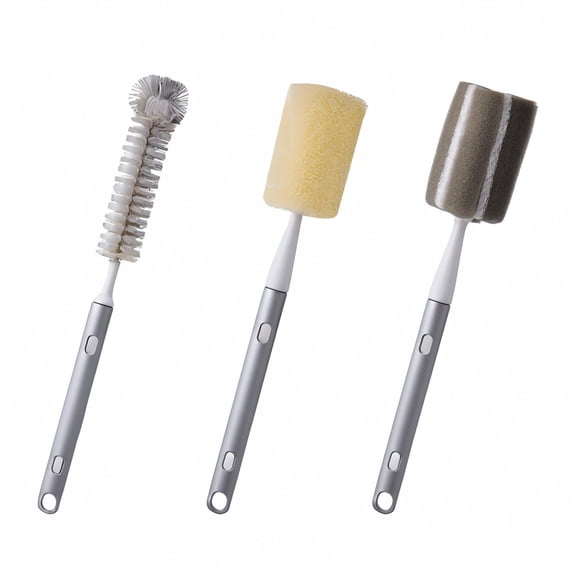 Cepillo para vasos 3 piezas FlyingHuo con mango extensible y esponja de nailon