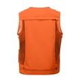thumbnail image 4 of GrmtClth Men's Utility Fishing Vest Hunting Multi Pockets Sleeveless Jacket Casual Breathable Outdoor Waistcoat Lightweight Clothes Saffron M, 4 of 8