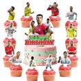 thumbnail image 1 of Suministros para Fiestas LDAKZFV 25 Pzs Decoraciones para Pastel de Fútbol Ronaldo, 1 of 5