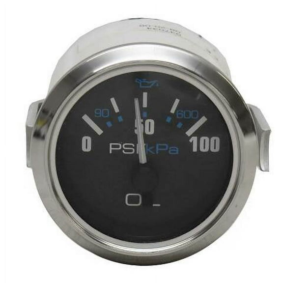 Beede Boat Oil Pressure Gauge 947034 | 2 Inch Silver Black