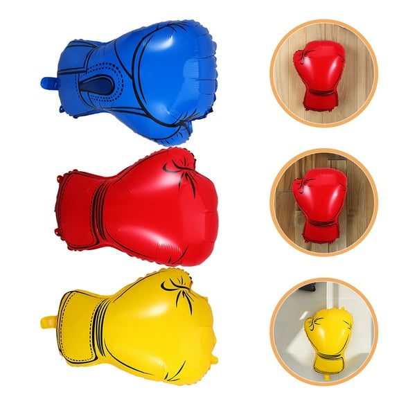 SEWCHICS 6-Pack Multi-Color Inflatable Boxing Glove Balloons for Party Decorations and Events