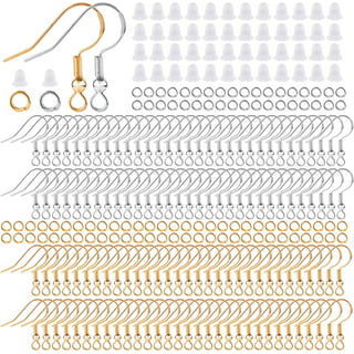 TOAOB 150pcs 5 Colors Earring Hooks Kit Hypoallergenic Ear Wires and  1000pcs Jump Rings 200pcs Earring Backs for Earrings Making Jewelry Making  Findings 