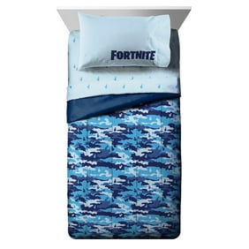 Fortnite Blue Llama Camo Twin Bed-in-a-Bag, Gaming Bedding