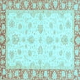 thumbnail image 1 of Ahgly Company Indoor Square Oriental Light Blue Modern Area Rugs, 6' Square, 1 of 4
