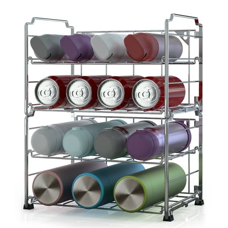 

Bextsrack 2 Piece 2 Tier Adjustable Water Bottle Organizer Bottle Rack Dryer Wall Mounted Water Bottle Holder Kitchen Pantry