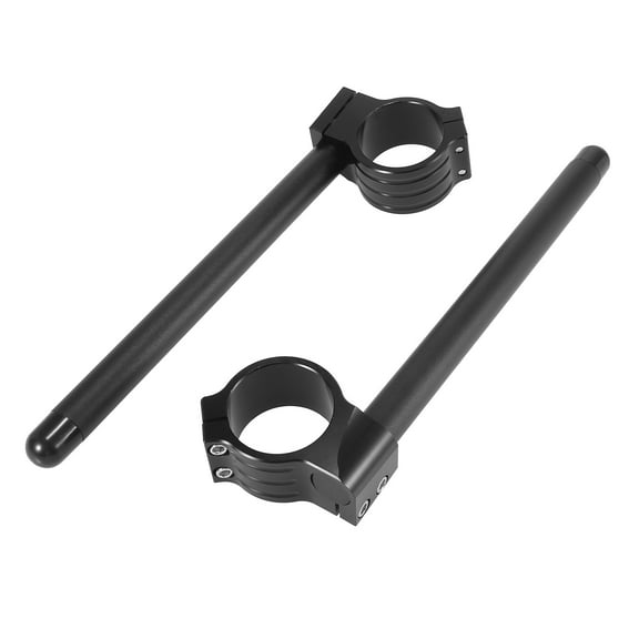 1 Pair 51mm Motorcycle Handlebar Adjustable Motorbike Motorcycle Clip Ons Handle Bar Universal Replacement Black