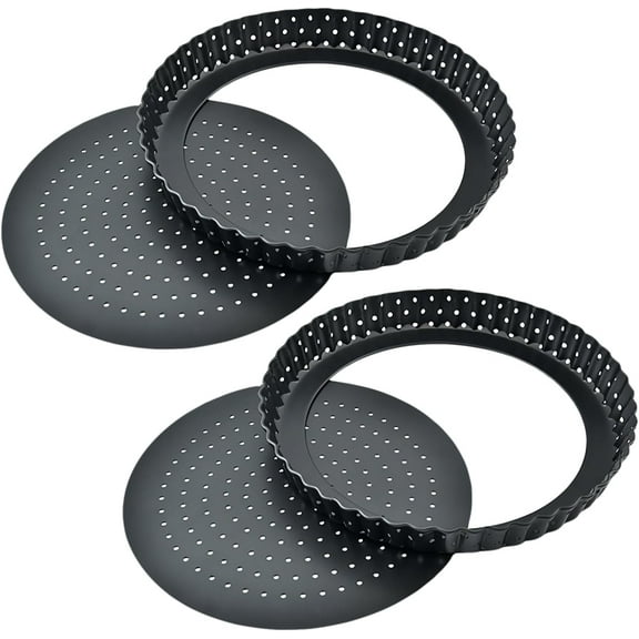 Keyasia 8-Inch Carbon Steel Round Pie Pans, 2 Count