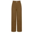 thumbnail image 5 of Womens Casual Wide Leg Corduroy Pants High Waisted Up Down Straight Dress Pant Long Trousers Palazzo Pants Pockets Khaki, 5 of 8