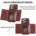 thumbnail image 5 of Fashionable luxury three fold multi card slot phone case PU leather credit card holder phone accessories suitable for Samsung S21 PLUS phone case, 5 of 6