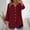 Wine, variant on Endives Women's Button Down Shirts 3/4 Length Sleeve Tops V Neck Blouses Loose Fit Summer Outfits