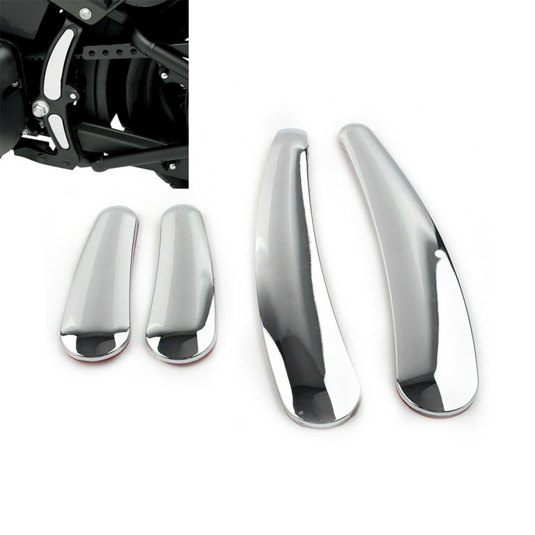 Zs 4pcs Motorcycle Chrome Curved