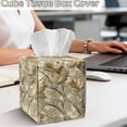 thumbnail image 4 of COEQINE Tissue Box Cover Holder Collapsible Decorative Holder PU Leather Square Tissue Bag Dispenser for Parlors Bathroom Kitchen Home & Office Decor, Camo Hunting Forest Branch, 4 of 7