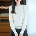 thumbnail image 4 of Wlynlyn Womens Long Sleeve Shirts Fall Winter Warm Soft Knitted Loose Pullover Crewneck Loose Fitted Solid Basic Tops, 4 of 7