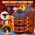 thumbnail image 3 of IROINNID Men's Sleeveless V-Neck Short Vest Solid Color Loose Outdoor Warm Clothing Heated For Riding Skiing Charging Via Heated Coat, 3 of 8