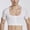 White, variant on Men Solid Sheer Short Sleeve Chest Binder, Front Hook Wide Square Neck Compression Shirt Shaper Top Male Body Shaping Crop Shirt Size 2XL Black