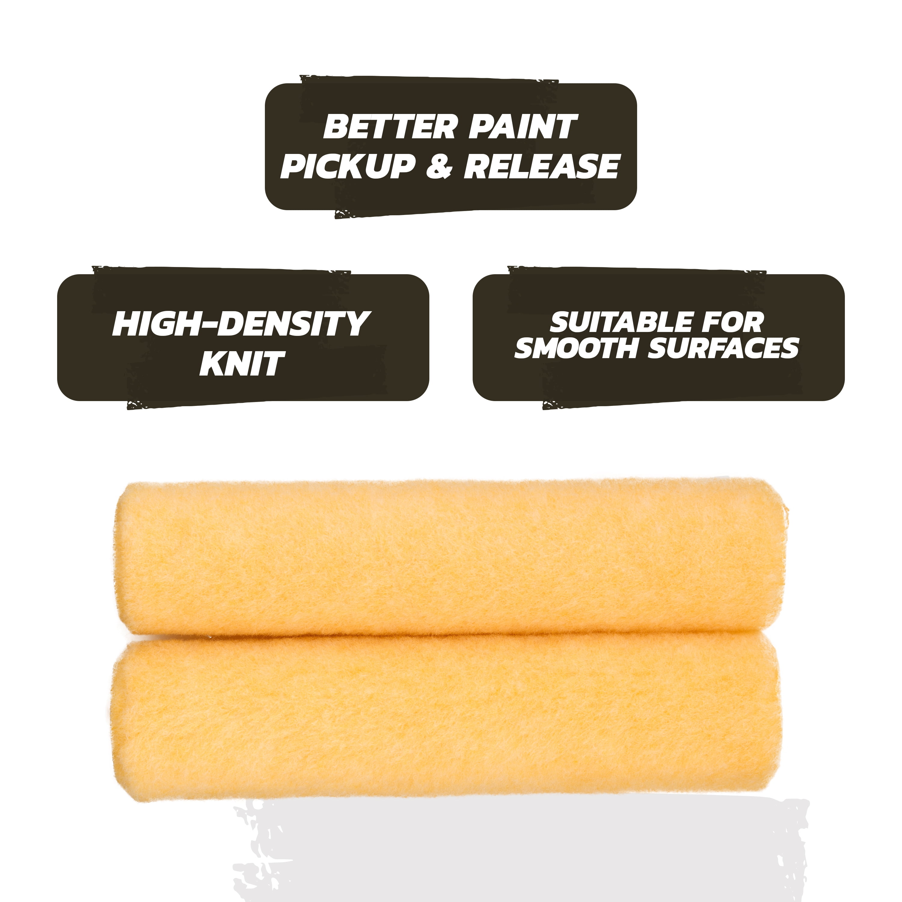 (2 pack) BETTER 9 in x 1/4 in nap High Density Knit Paint Roller Cover, 2 Pack