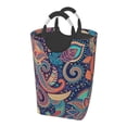 thumbnail image 1 of DouZhe 50L Rectangular Laundry Basket, Retro Paisley Floral Batik Prints Waterproof Foldable Laundry Hamper with Aluminum Handles, 1 of 6