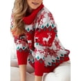 thumbnail image 3 of Gvmfive Women Christmas Sweater Long Sleeve Knitted Pullover Top, 3 of 4