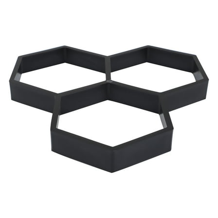 2 Pcs Path Oaving Mould Maker Filler Concrete Paving Mold Office Black