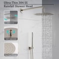 thumbnail image 3 of ANGELES HOME 10 Inch Rainfall Round Shower System, 2-Setting Rain Shower Head and Handle Set, Wall Mounted Shower Complete Combo Pressure Balancing Shower Valve, Brushed Nickel, 3 of 11