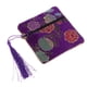thumbnail image 2 of Bolsa de almacenamiento de brocado con cremallera hecha de joyas Shu Cartera con flecos Decoración Púrpura CUTICAT Guzheng Bolsas de almacenamiento de uñas, 2 of 8