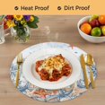 thumbnail image 4 of Crab Coastal Round 13 Inch Placemats Set of 6, Summer Beach Blue Ombre Coral Starfish HeatResistant Non Slip Place Mats for Dining Table, Wipeable Braided Kitchen Table Mats for Housewarming, 4 of 9