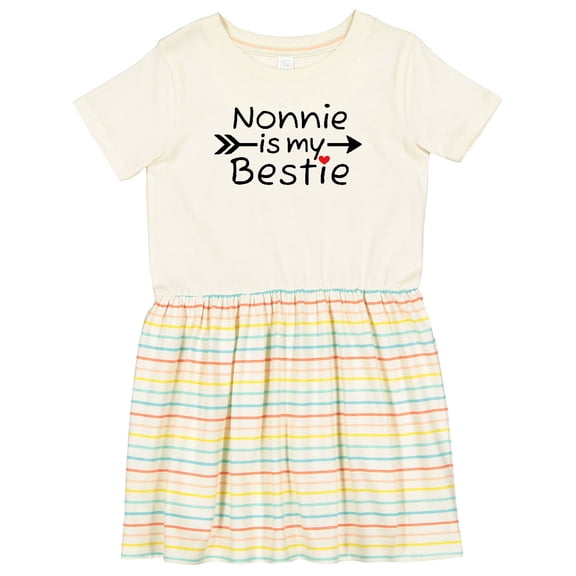 Inktastic Nonnie is My Bestie Girls Toddler Dress