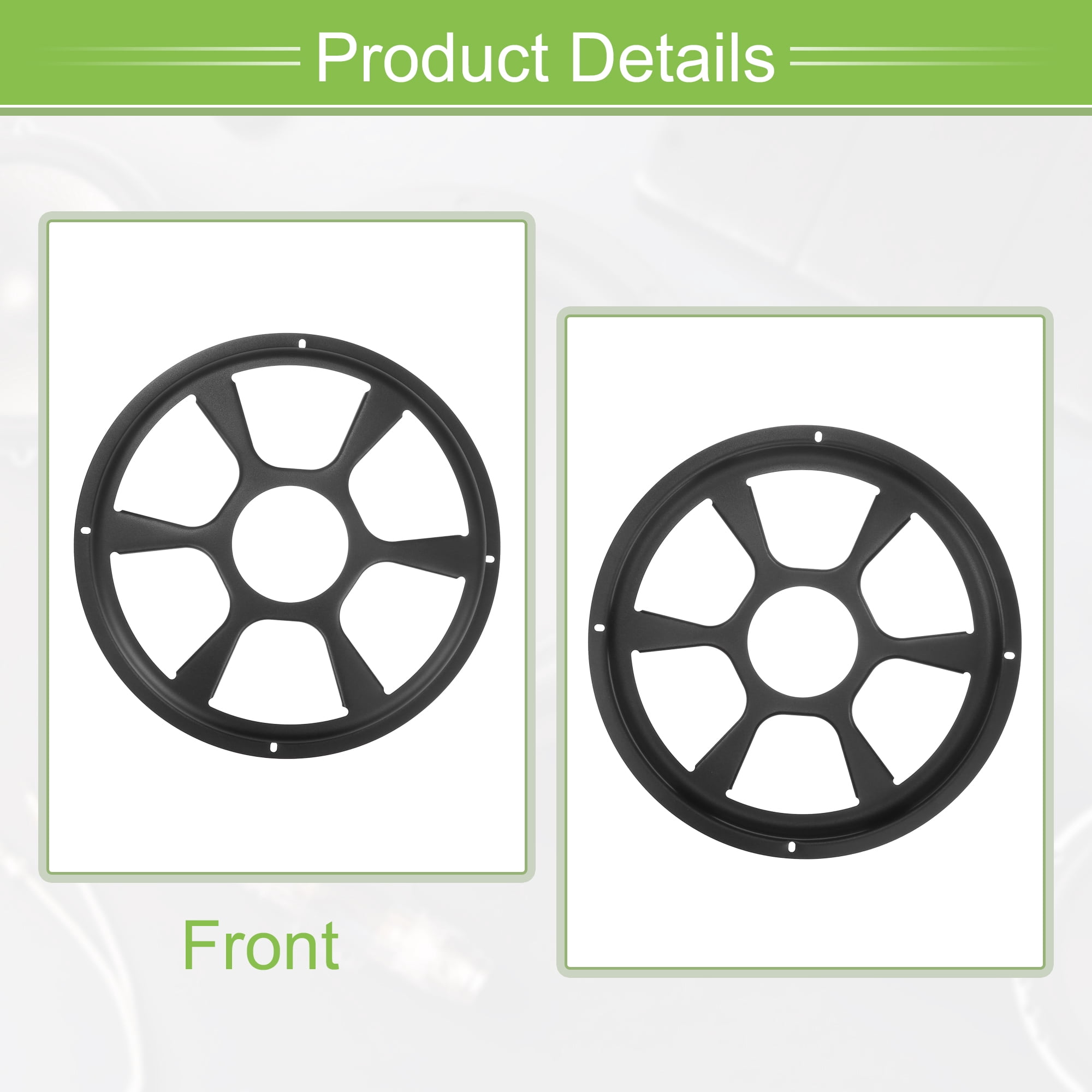 Unique Bargains Universal Car Speaker Grills Cover with Mounting Screws Iron Black 10"