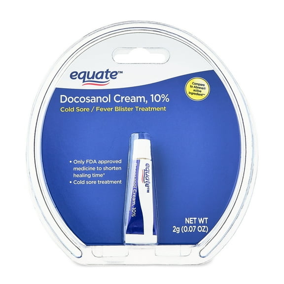 Equate Cold Sore and Fever Blister Treatment Docosanol 10% Cream, 0.07oz