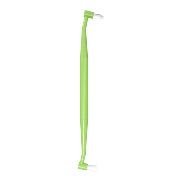 Cepillo de dientes para mascotas jinwen Doble cabezal Reutilizable Mango largo Verde