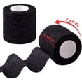 thumbnail image 2 of 30 Rolls Self Adherent Wrap Stretch Bandages Self Adhesive Bandage Wrap 2 inch Self Stick Bandage Wrap Tape for Wrist Ankle Swelling Sprains (Black), 2 of 7
