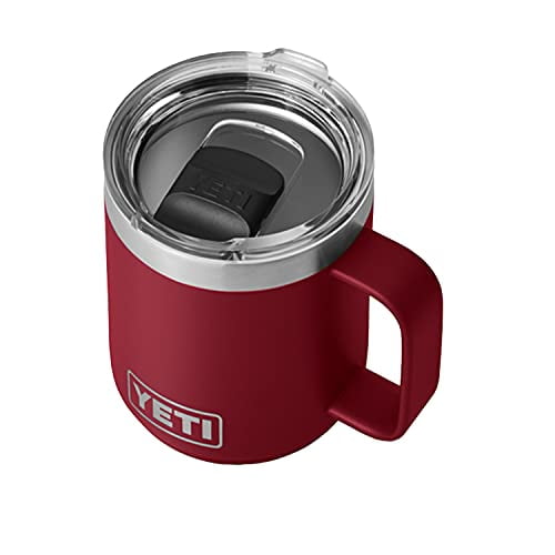 YETI Rambler 10 oz Mug 2個セット シルバー・レッド Yeti Rambler 10 Oz Stackable Mug, Stainless Steel, Vacuum