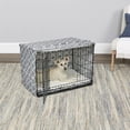 thumbnail image 2 of New World Dog Crate Cover Featuring Teflon Fabric Protector, Dog Crate Cover Fits New World and Midwest 76.2cm Long Dog Crates, Light Gray Designer Pattern, BCVR-30GYT, 2 of 6