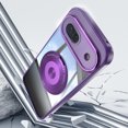 thumbnail image 7 of Designed for Google Pixel 8a Crystal Clear Back Case, Luxury Case with Lens Protector Drop Protective Magnetic Rotating Ring Kickstand Shockproof Thin Fit Phone Case Cover, Darkpurple, 7 of 7