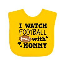 Inktastic I Watch Football with My Mommy Boys Baby Bib