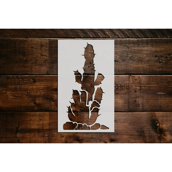 Cactus Stencil - Art and Wall Stencil (3"x6")