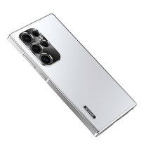 For Samsung Galaxy S25 Ultra Case, Rugged Alloy Frame Hard PC Shockproof Full Protective Drop Proof Anti-Scratch Slim Fit Bumper Phone Case for Samsung Galaxy S25 Ultra, White