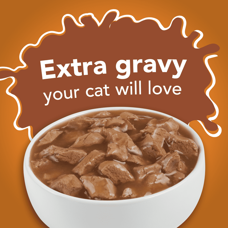 Purina Friskies Extra Gravy Chunky Wet Cat Food Variety Pack 5.5 oz Cans 24 Pack