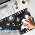 thumbnail image 4 of Long Mouse Pads for Desk,Black Gothic Moon Star Face Pattern Desk Mats on Top Of Desks, Desk Mouse Pad Extra Large with 3mm Non-Slip Base and Stitched Edge for Gaming,Office,Work,Home 31.5"x11.8", 4 of 6