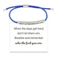 thumbnail image 1 of DON'T LET THE HARD DAYS WIN Motivational Tube Adjustable Bracelets UK, 1 of 1